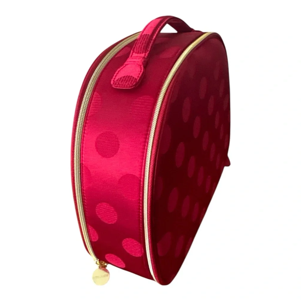Estée Lauder 2025 Holiday Red Polka Dot Cosmetic Train‎ Case Only NEW No Tags